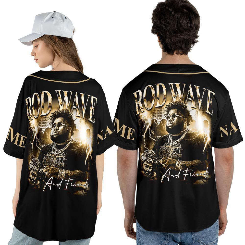 Custom Name Rod Wave 2023 Tour Baseball Jersey, Nostalgia And Friends Concert Tickets - lylyprint.com