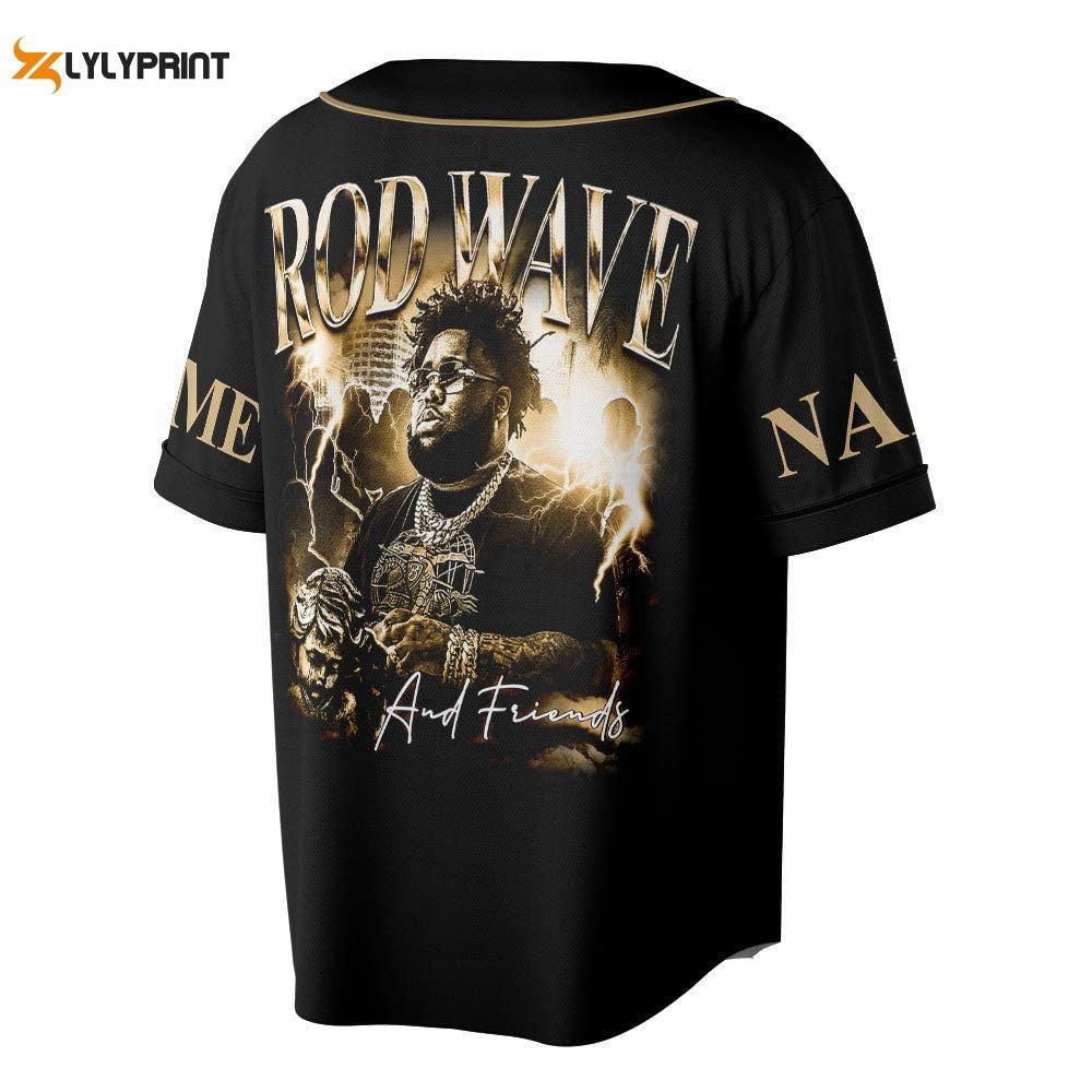 Custom Name Rod Wave 2023 Tour Baseball Jersey - lylyprint.com