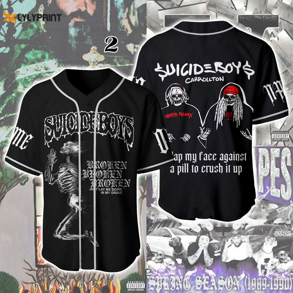 Custom Name Suicideboys Baseball Jersey, Suicideboys Tour Baseball Jersey - lylyprint.com