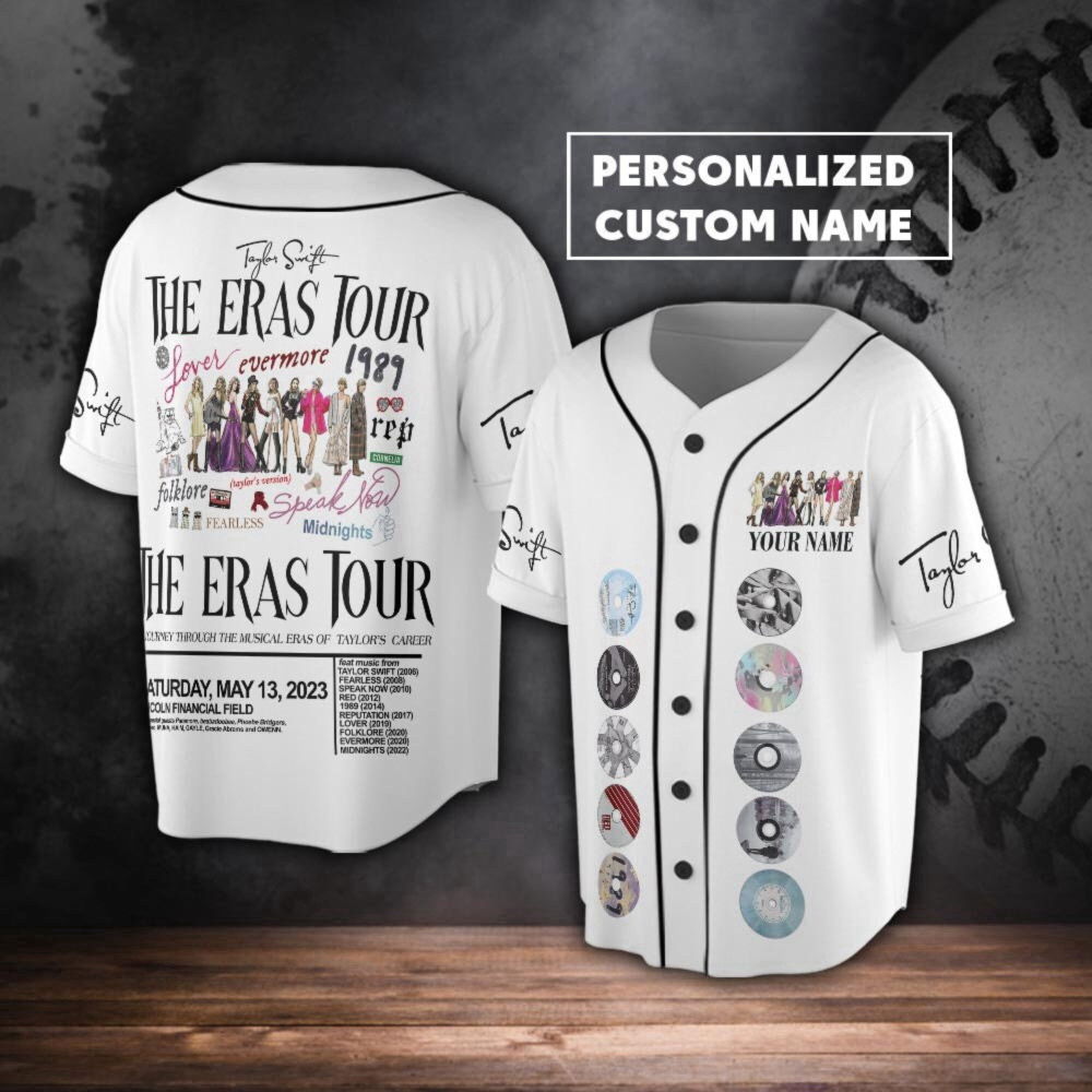 Custom Taylor Swift 2023 Eras Tour Baseball Jersey - Swifties Concert Merch & Albums Tee - Aopprinter