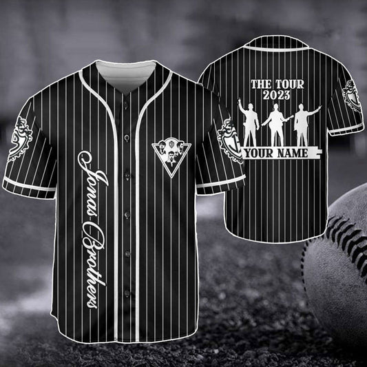Customized Jonas Brothers Baseball Jersey - The Tour 2023 5 Album 1 Night Tour Pop Rock Band Shirt - Perfect Gift for Fans - Aopprinter