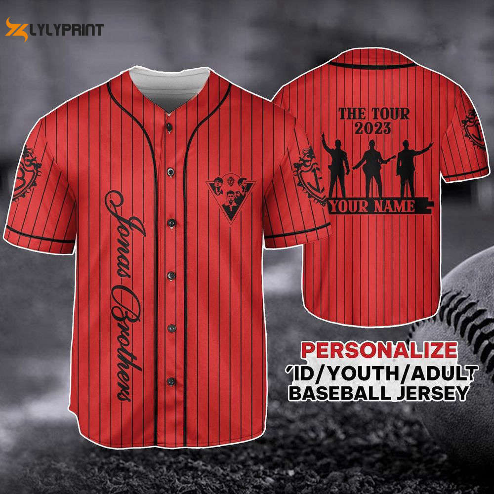 Customized Jonas Brothers The Tour 2023 Baseball Jersey For Men Women, 5 Album 1 Night Tour - lylyprint.com