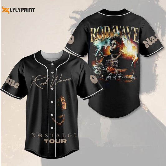 Customized Rod Wave And Friends Baseball Jersey, Nostalgia 2023 Tour - lylyprint.com