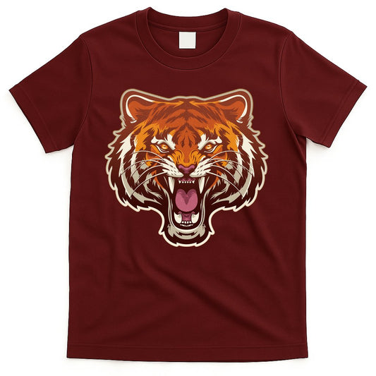 Cool Vintage Roaring Growling Bengal Tiger T-Shirt