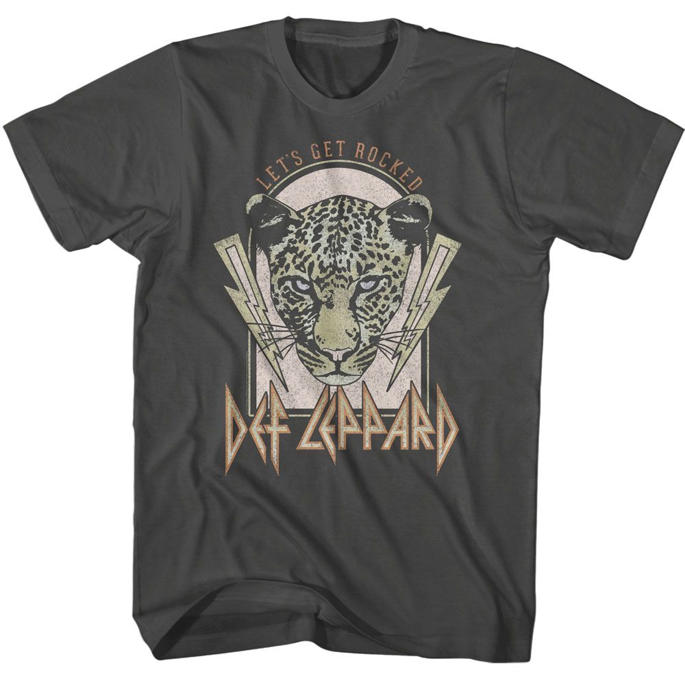 Def Leppard - Lightning Bolts Lets Get Rocked Boyfriend Tee