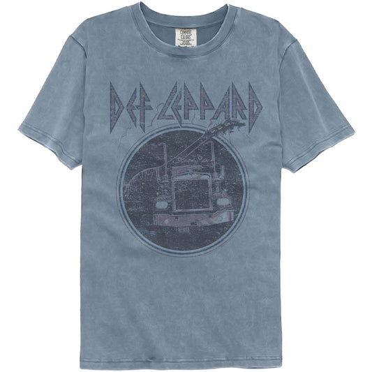 Def Leppard - Pink Truck Blue Comfort Color T-Shirt
