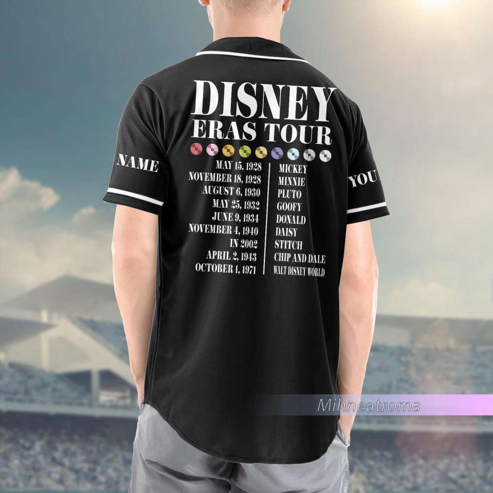 Disneyland Eras Tour Baseball Jersey Shirt - Mickey Concert Music Personalized Shirt - Bafud
