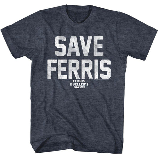 Ferris Beuller'S Day Off Save Ferris Wht Ink T-Shirt