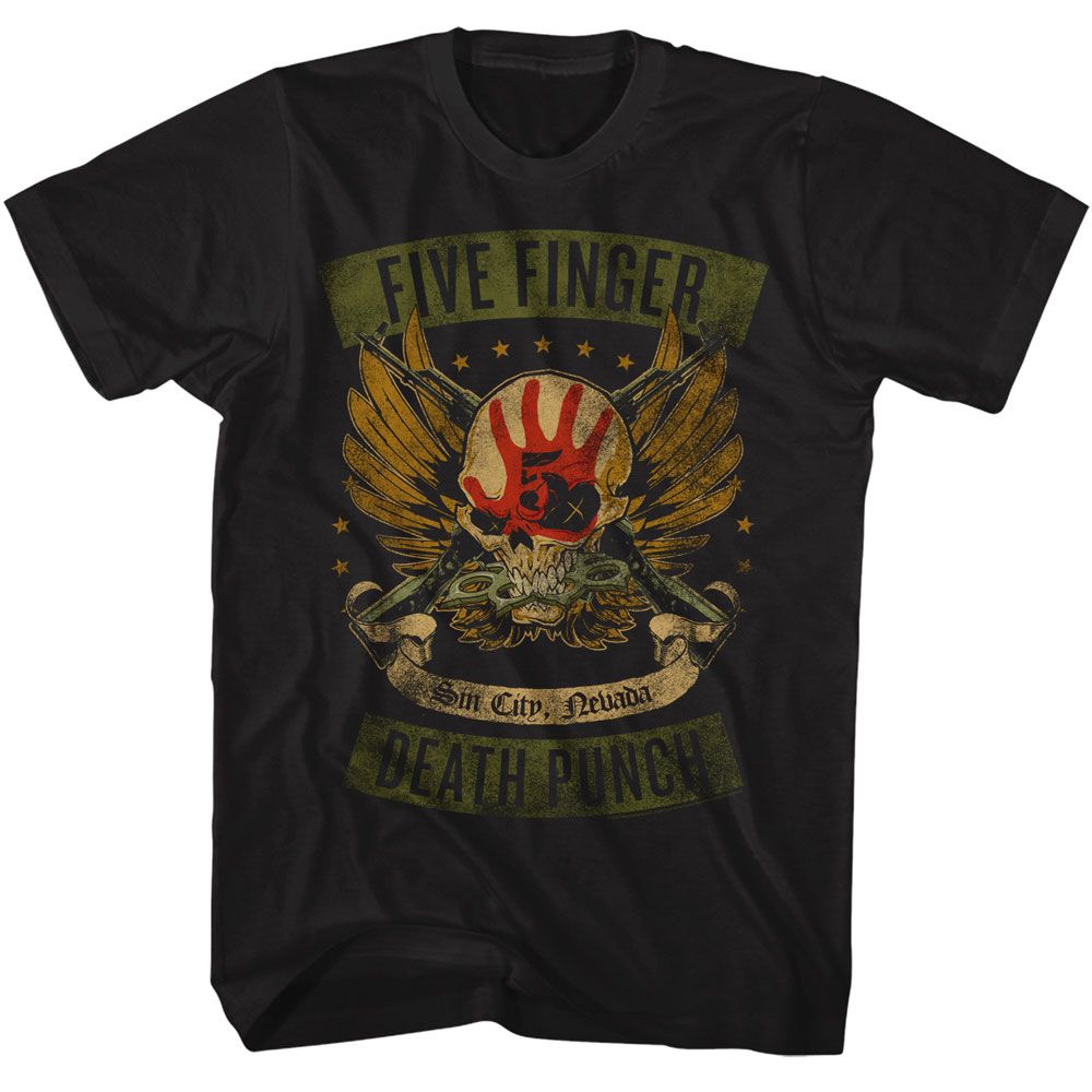 Five Finger Death Punch - Winged Skull T-Shirt
