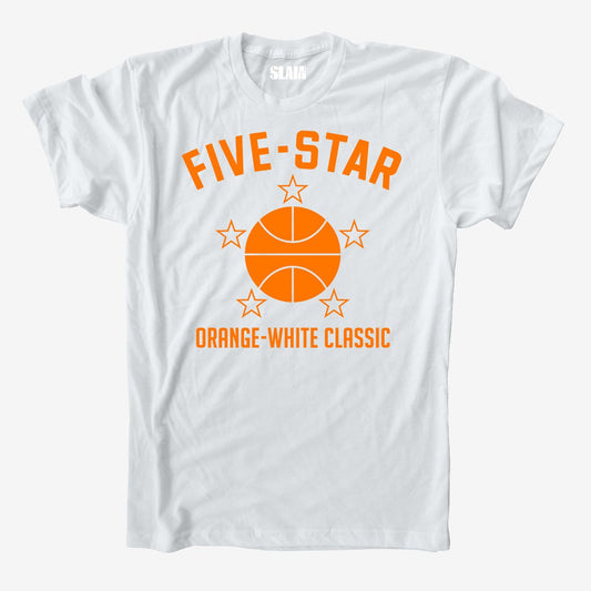 Five-Star Orange-White Game Vintage Tee