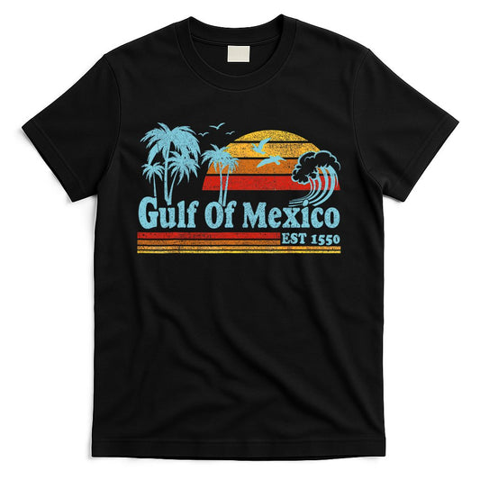 Gulf Of Mexico Est 1550 Retro Vintage Beach T-Shirt Style003
