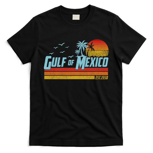 Gulf Of Mexico Est 1550 Retro Vintage Beach T-Shirt Style002