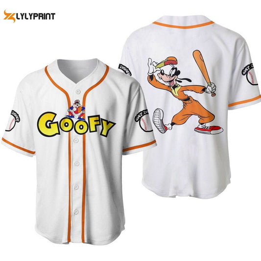 Goofy Dog Disney Cartoon Graphics All Over Print Unisex Baseball Jersey - lylyprint.com