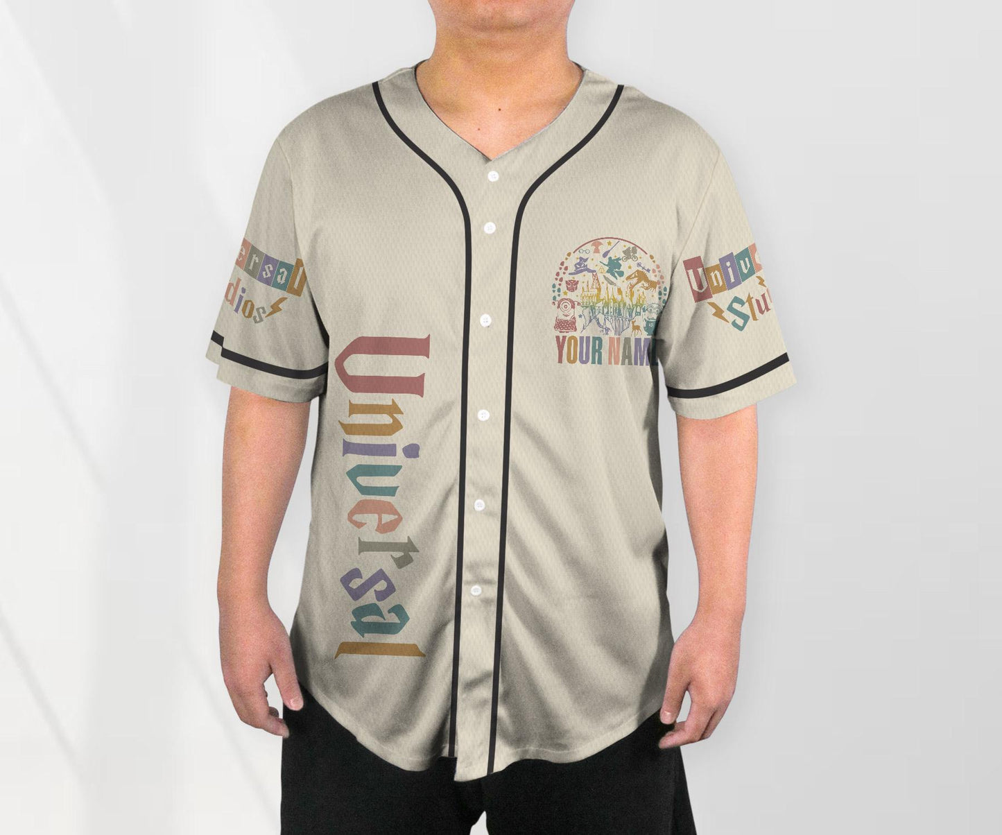 Personalize Universal Studio Vintage Characters Custom Baseball Jersey Disneyland Jersey Gift