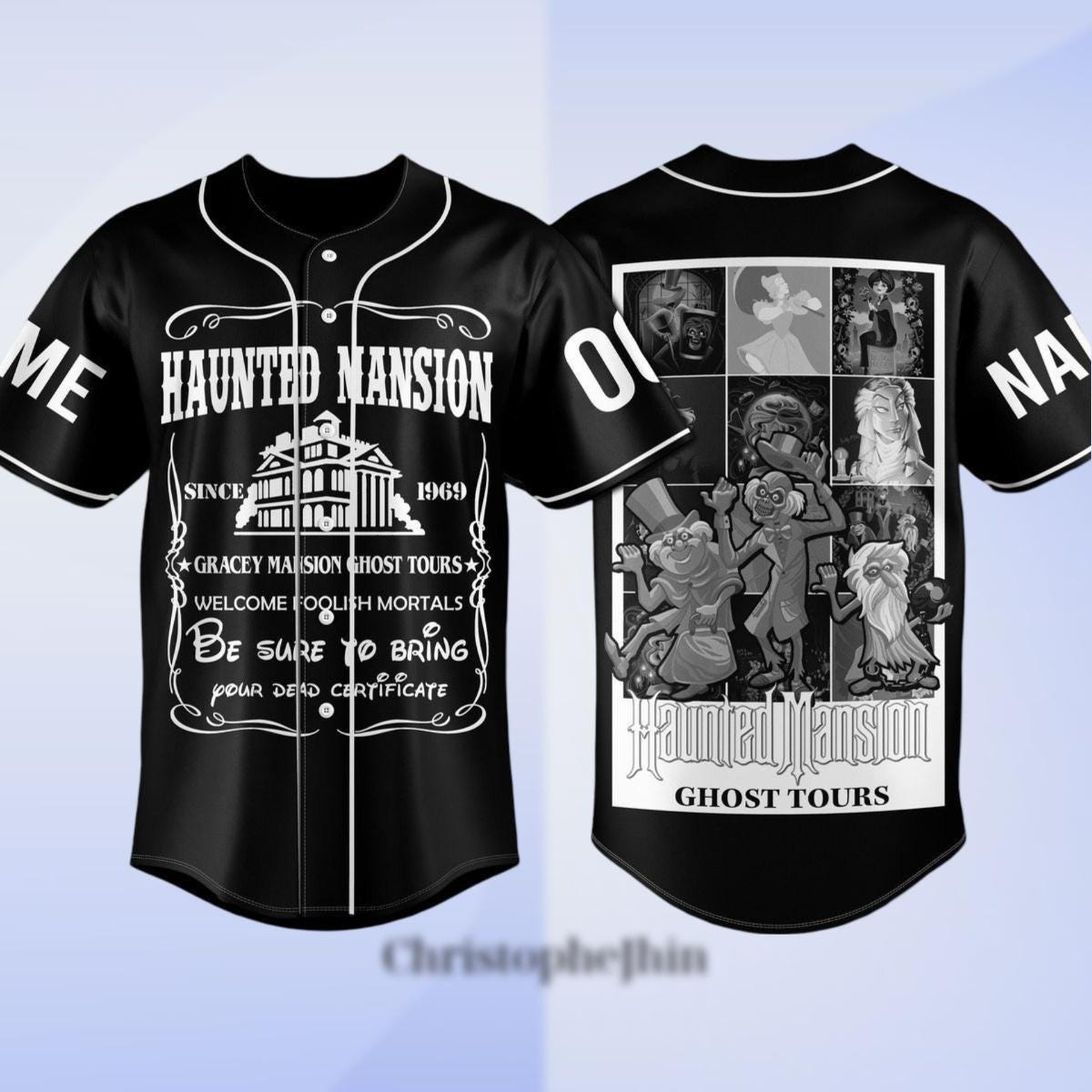 Custom Haunted Mansion Baseball Jersey, Vintage Haunted Mansion Jersey Shirt, Haunted Mansion 1969 Shirt, Stretching Room Jersey