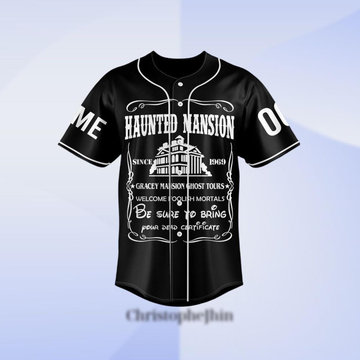 Custom Haunted Mansion Baseball Jersey, Vintage Haunted Mansion Jersey Shirt, Haunted Mansion 1969 Shirt, Stretching Room Jersey