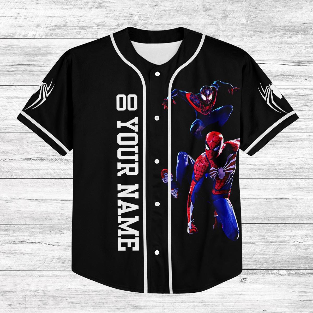 Custom Amazing Spider-Man Baseball Jersey, Kids Youth Adult Matching Outfit, Disney Trip 2025 Shirt, Personalized Superhero Jersey