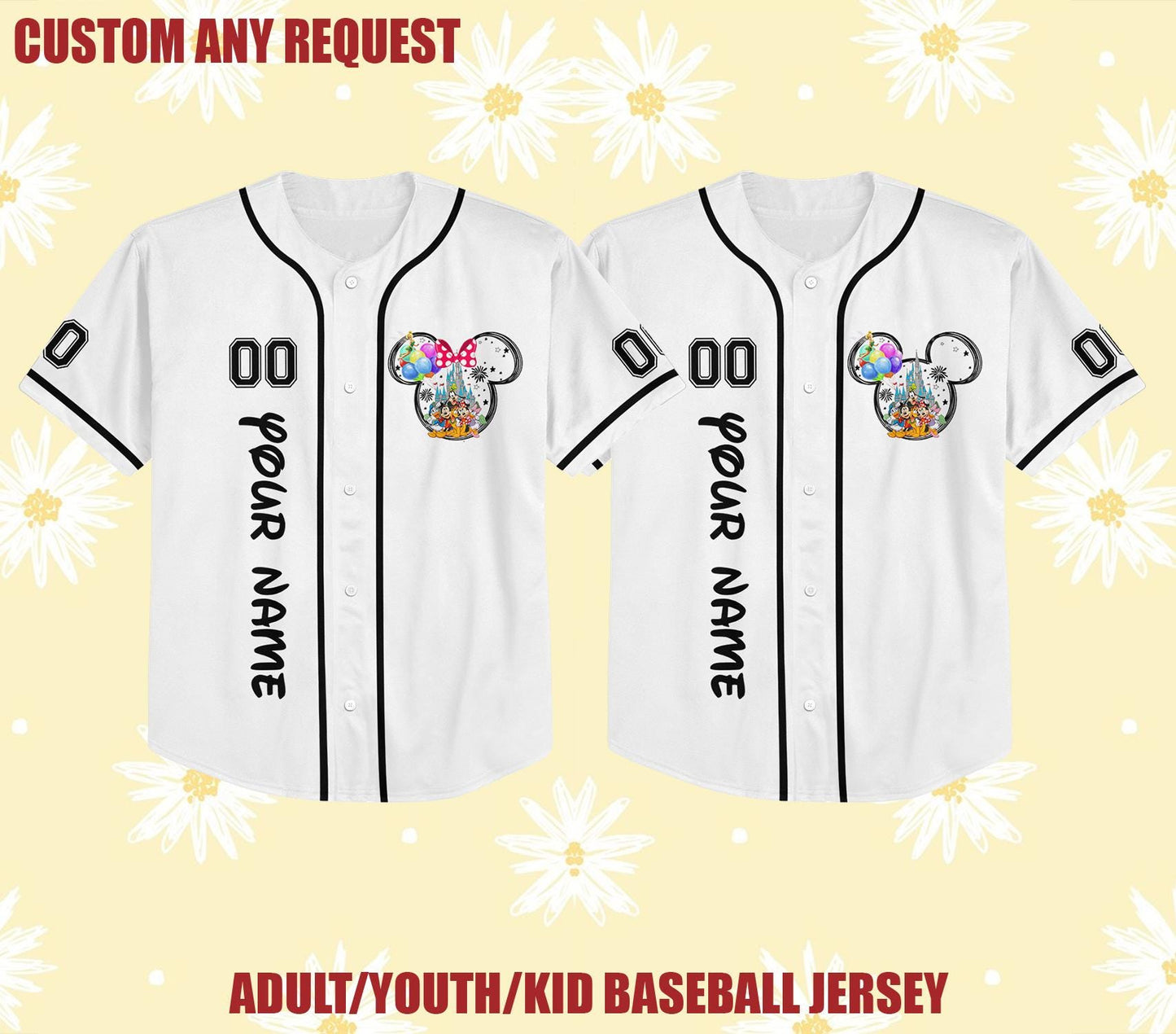 Family Disney Trip 2025 Baseball Jersey, Custom Matching Disney Shirts, Personalized Family Vacation Outfits, Disney Jerseys