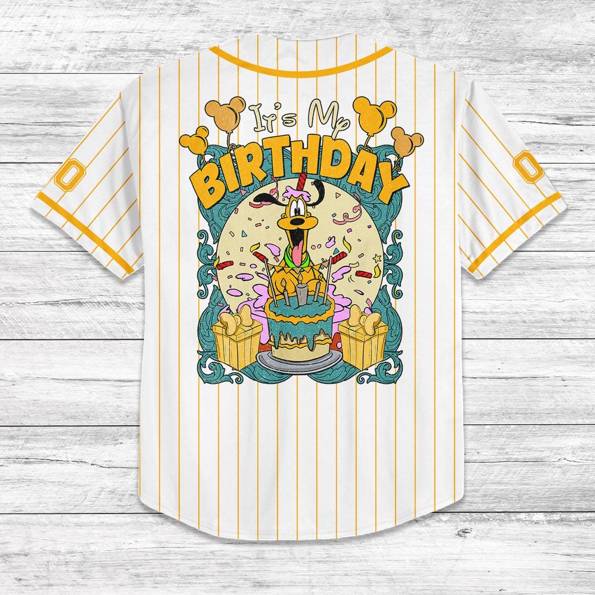 Custom Pluto Birthday Baseball Jersey, Disney Trip 2025 Shirt, Personalized Gift for Kids, Matching Family Vacation Outfit