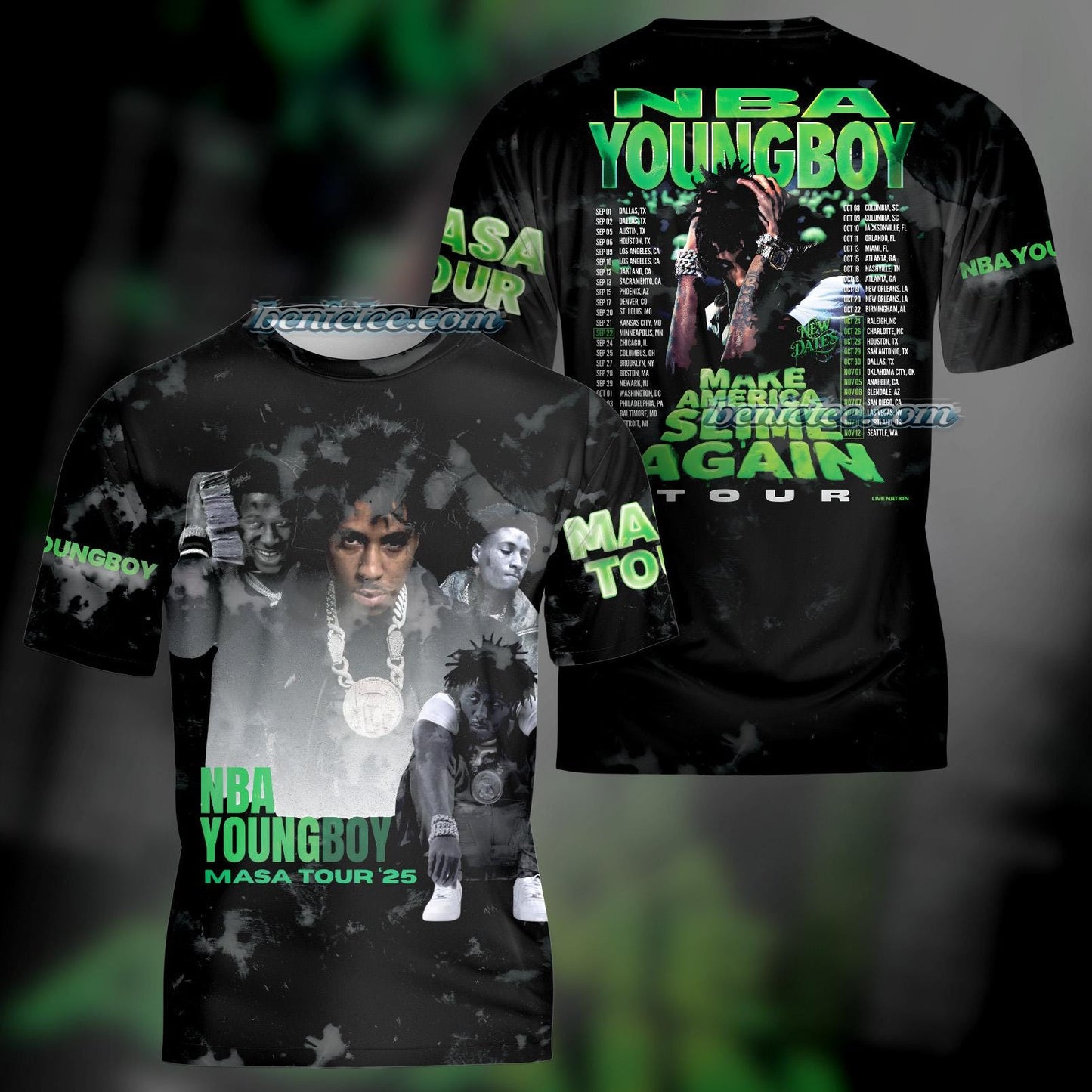 NBA Youngboy Masa Tour 2025 TShirt 3D