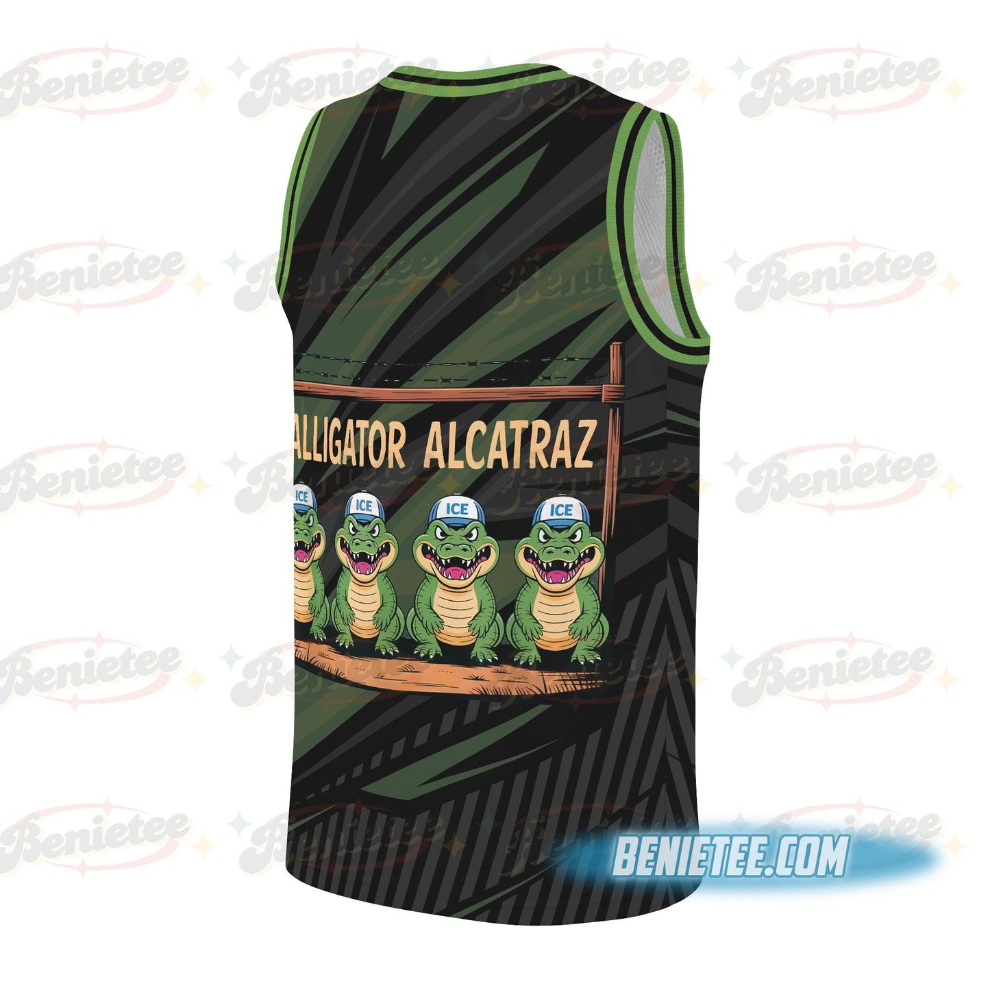 Alligator Alcatraz Everglades Florida Basketball Jersey, Everglades Florida 2025 Parody