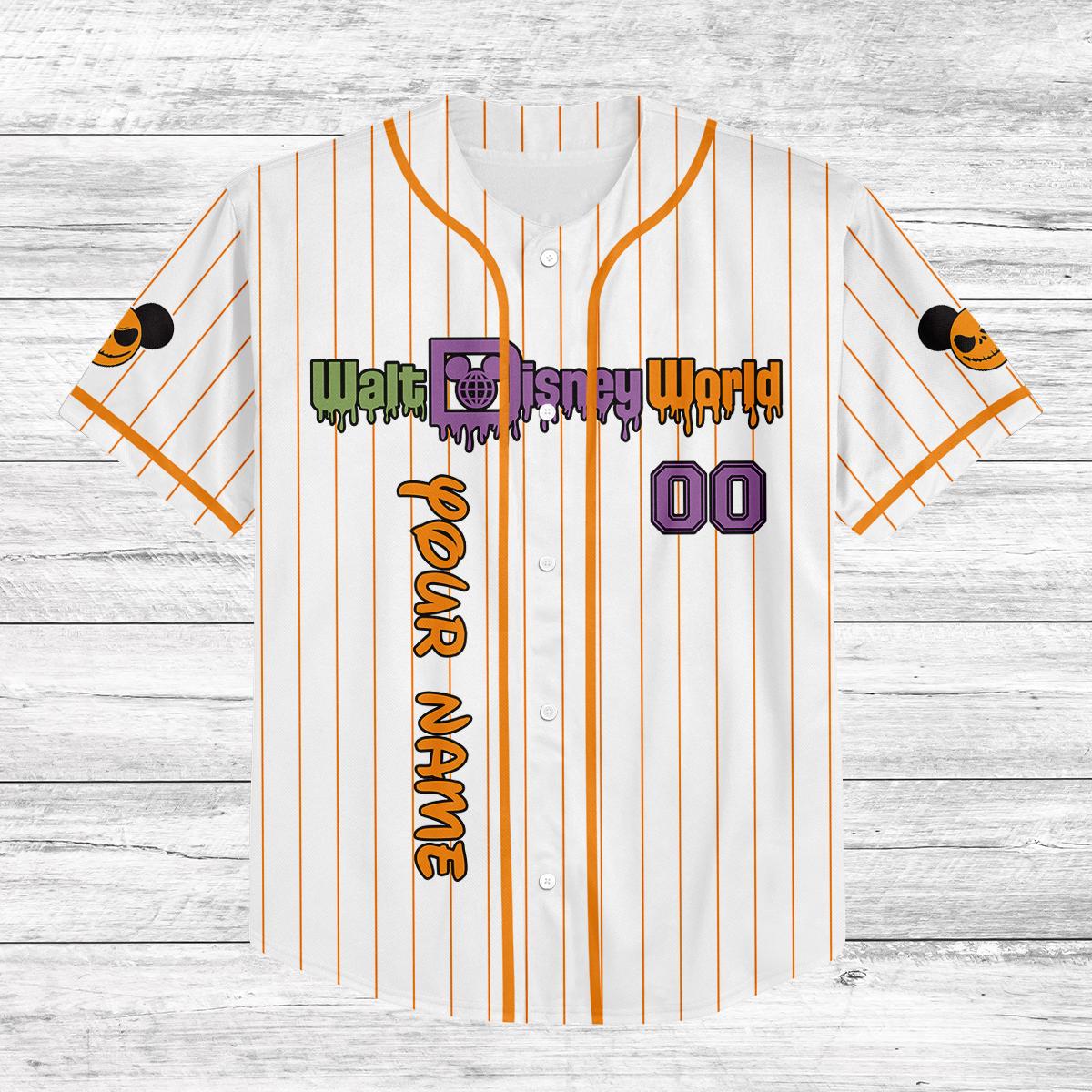 Custom Disney Trip 2025 Baseball Jersey, Family Matching Disney Shirt, Halloween Disney World Jersey, Personalized Disney Outfit