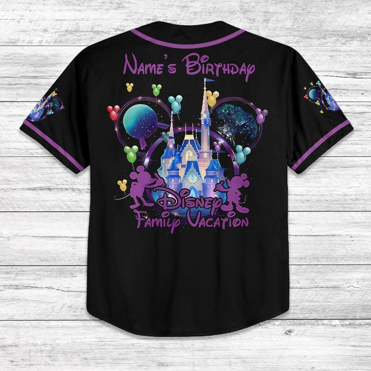 Custom Disney Baseball Jersey, Disney Family Trip 2025 Shirt, Matching Disney Outfit, Personalized Vacation Jersey, Disney Tee