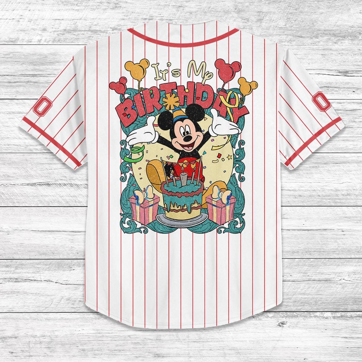 Custom Disney Birthday Baseball Jersey, Mickey Trip Shirt 2025, Personalized Gift for Kids, Matching Family Vacation Outfit