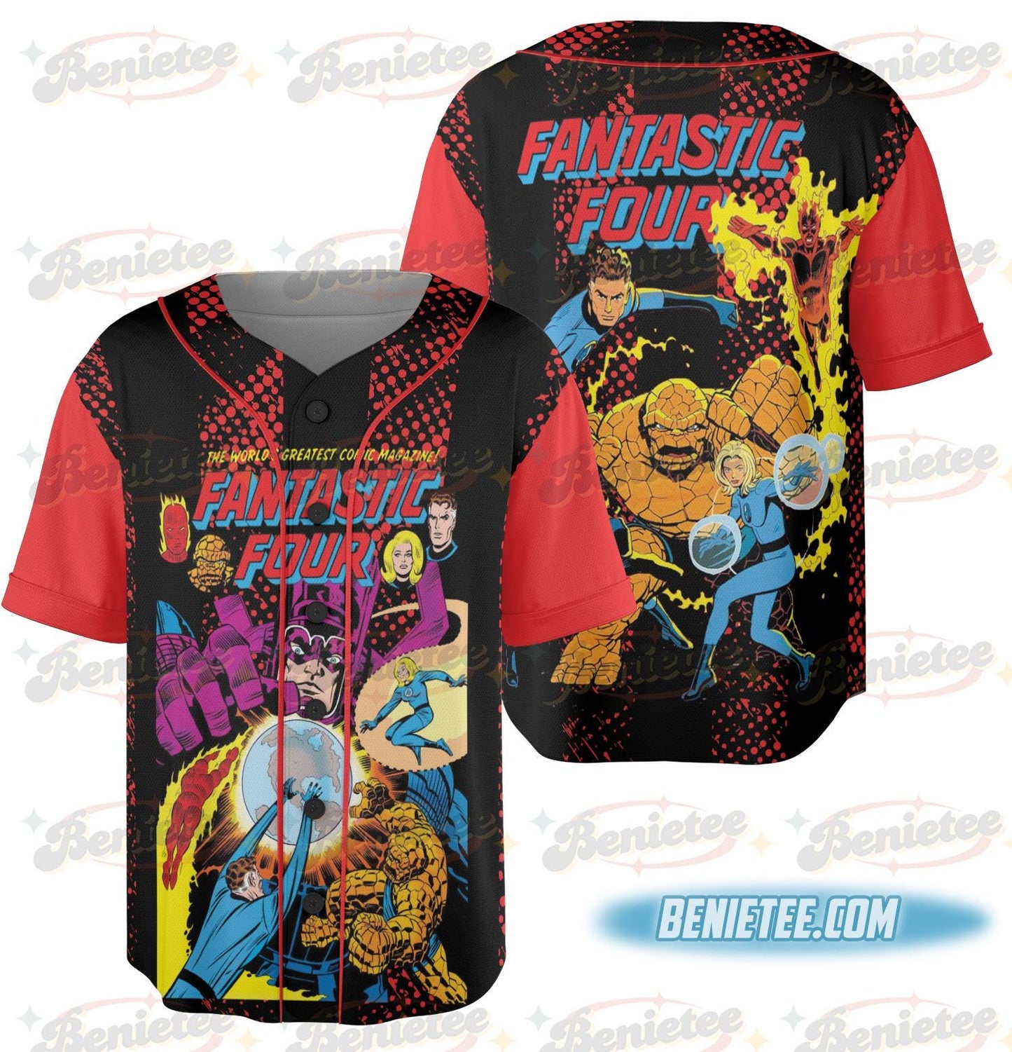 Fantastic Four Jersey, Vintage Fantastic Four First Steps Jersey, Fantastic 4 Comic Reed Richards Sue Storm Tee