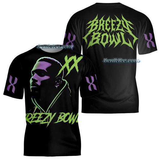 Chris Brown Shirt 3D, Breezy Bowl XX Tour Shirt, Chris Brown Album Shirt, Concert Retro 2025 Shirt