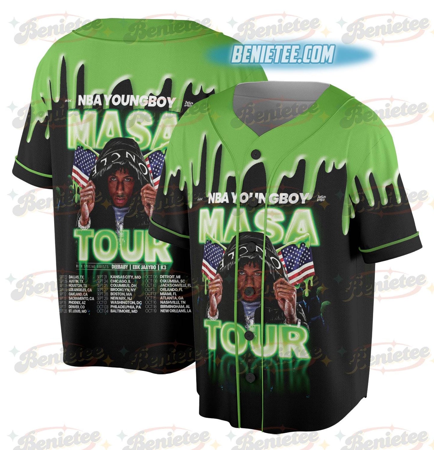 Youngboy Masa Tour Jersey, Rap Hip Hop Music Jersey