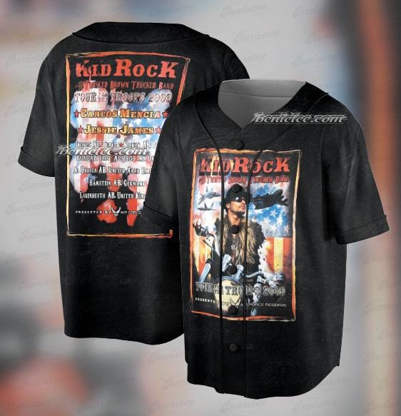Flawed 2009 Kid Rock Tour Troops Jersey