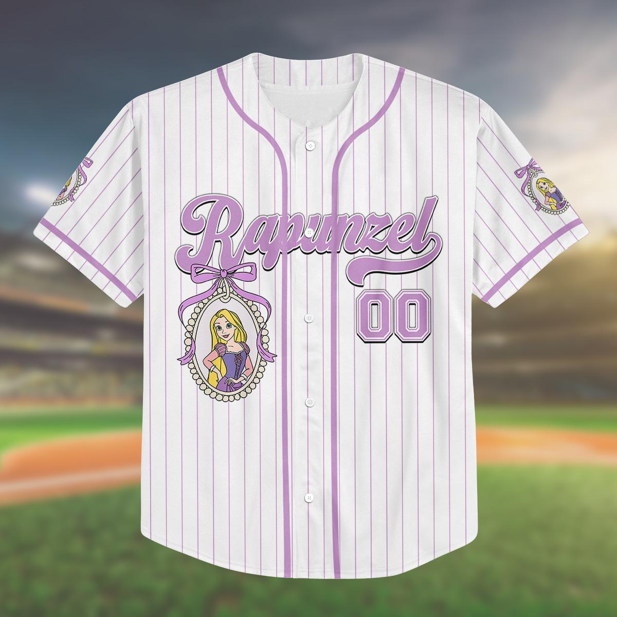 Girls Rapunzel Baseball Jersey, Custom Disney Trip 2025 Shirt, Personalized Disney Girl Jersey, Matching Family Disney Outfit
