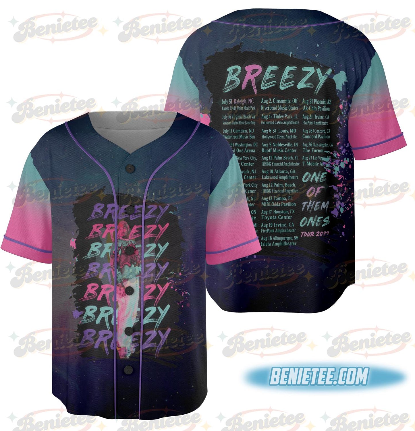 Chris Brown X.X Baseball Jersey, Tour Breezy Bowl Shirt, Concert Retro 2025 Shirt