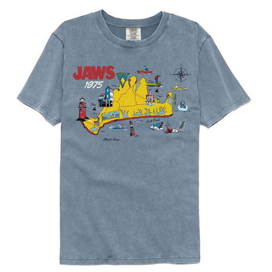 Jaws - 75 Island Map Comfort Color T-Shirt