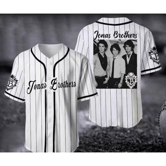 Jonas Brothers 5 Album 1 Night Concert Baseball Jersey - The Tour 2023 Merch & Rock Band Gift - Aopprinter