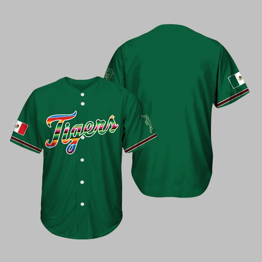 Tigers Mexican Heritage Night Baseball Jersey 2025 - Grishko.com