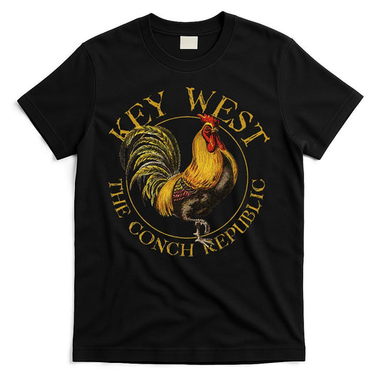 Key West Florida Vintage Rooster Design Souvenir T-Shirt