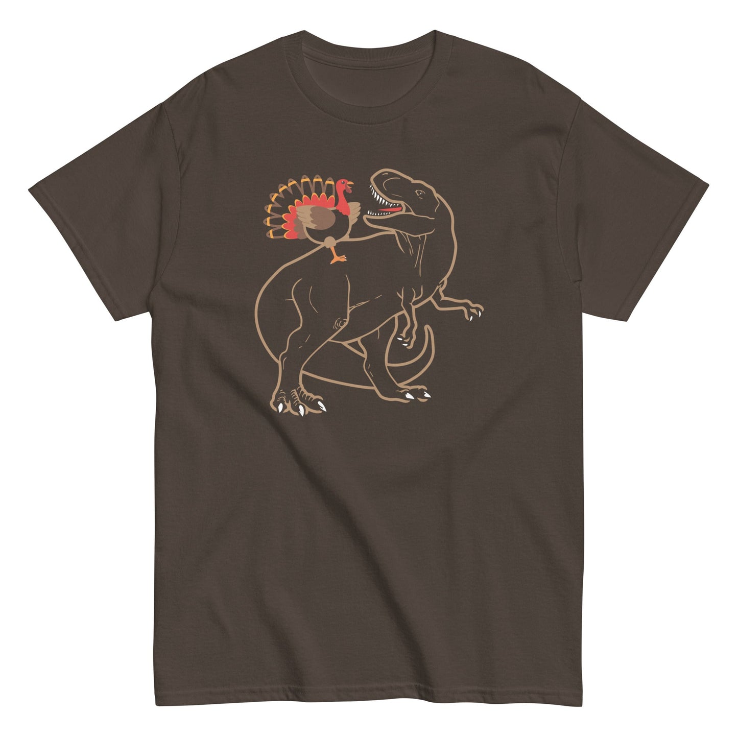 Turkey Riding T-Rex Men's Classic Tee