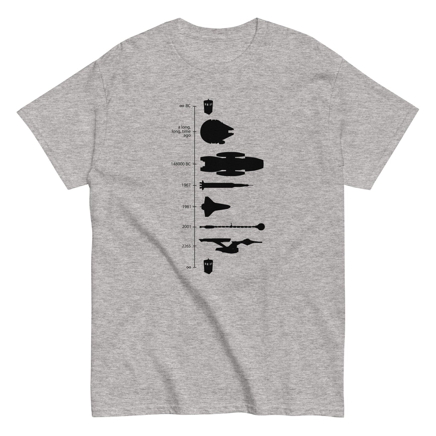 Space Ship Timeline Men's Classic Tee
