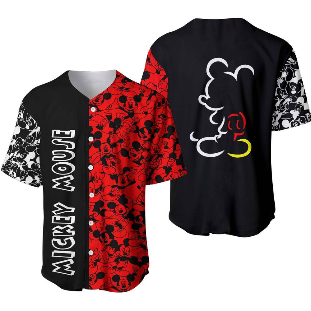 Mickey Mouse Disney Baseball Jersey Disney Cartoon Graphic Casual Outfits - lylyprint.com