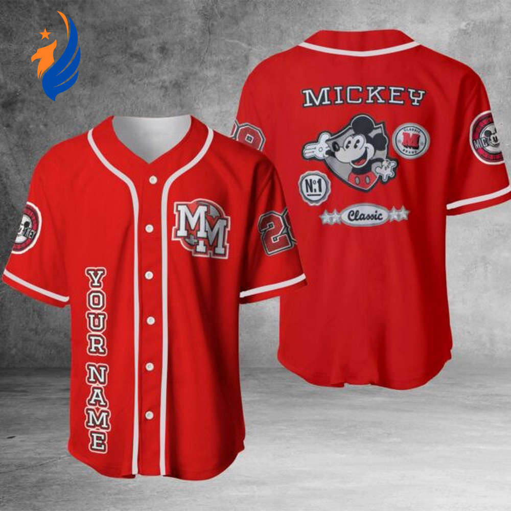 Iconic Mickey Mouse Michael Jackson Classic Baseball Jersey - Retro Disney MJ Shirt - Bafud