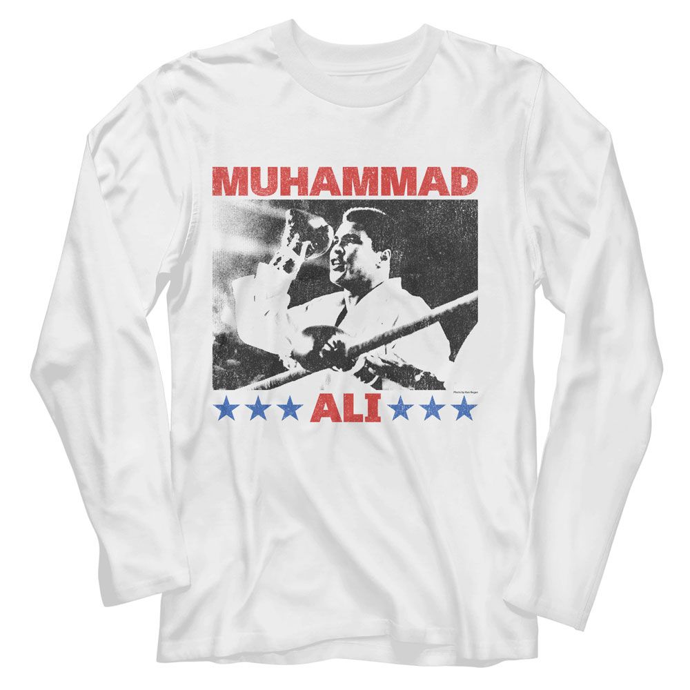 Muhammad Ali - Raising Fist Long Sleeve Boyfriend Tee