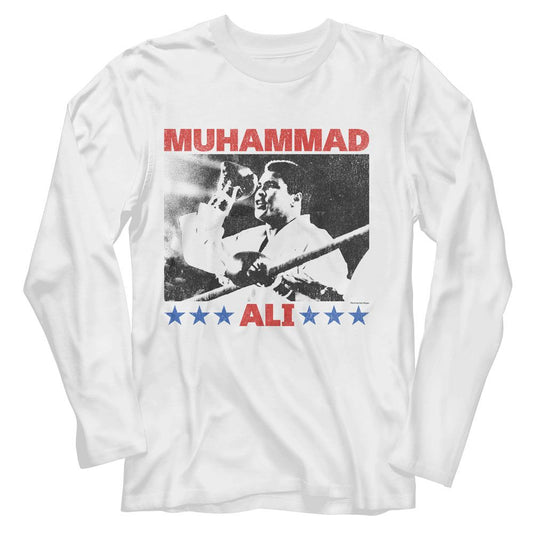 Muhammad Ali - Raising Fist Long Sleeve Boyfriend Tee