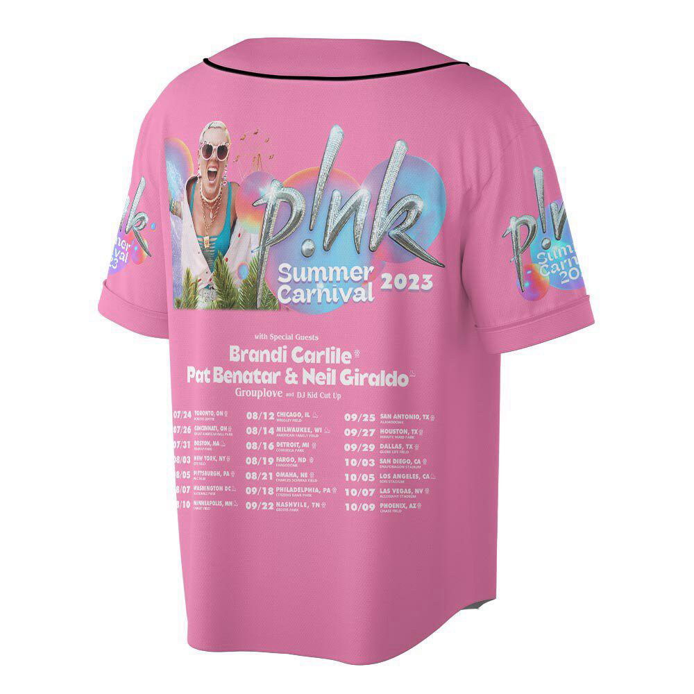 P!Nk Summer Carnival Tour 2023 Music Baseball Jersey , Trustfall Album Concert For Men Women - lylyprint.com