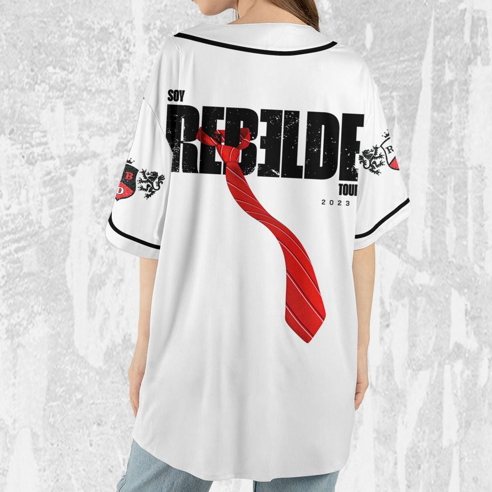 Personalize Soy Rebelde Tour White Color Jersey, RBD Baseball Jersey, Soy Rebelde Baseball Jersey,RBD Tour Shirt,Rbd Concert 2023 - Aopprinter