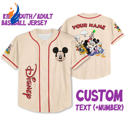 Vintage Disney Mickey & The Gang Baseball Jersey - Personalized Perfect Disney Gifts for Fans! - Bafud