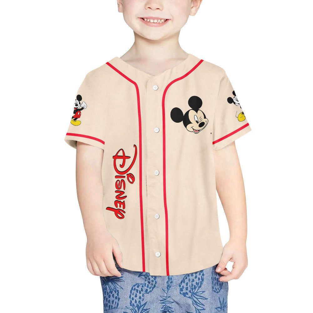 Vintage Disney Mickey Love Life: Personalized Baseball Jersey for Fans - Cute Disney Gifts - Bafud