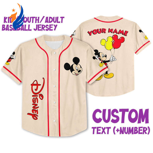 Vintage Disney Mickey Love Life: Personalized Baseball Jersey for Fans - Cute Disney Gifts - Bafud