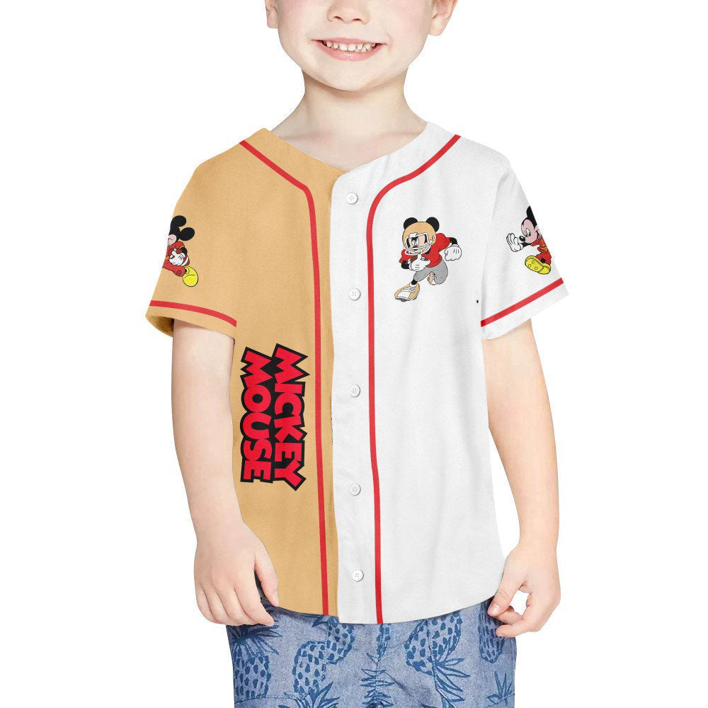 Vintage Disney Mickey Mouse Football Jersey - Perfect Sports Gift for Fans - Bafud